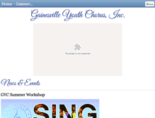 Tablet Screenshot of gainesvilleyouthchorus.com